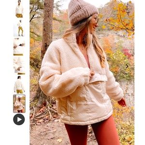 NWT: Fabletics - Nelly Mixed Media Half Zip